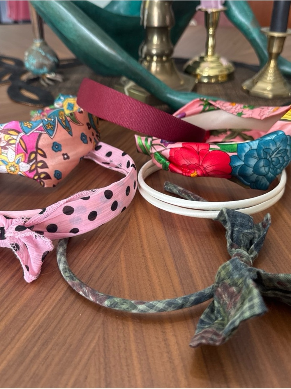 Assorted Floral & Patterned Headbands - Pink, Blue, Red, White, Green